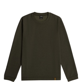 Tweeter Logo Patch Brushed Sweater