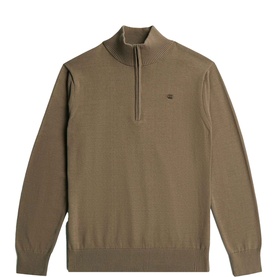 Core Refined Logo Half-Zip Knitted Sweater