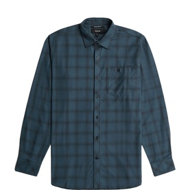 G-Star Reg Shirt in vintage navy small window check, long-sleeve button-up with chest pocket