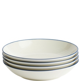 Maze Denim Line Pasta Bowl 24cm, Set of Four