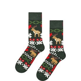 Fair Isle Reindeer Love Socks