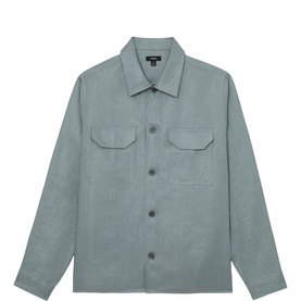Polasio Linen Herringbone Overshirt