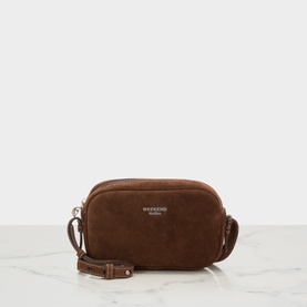 Struzzo Suede Logo Crossbody Bag