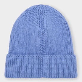 North Face beanie in Indigo Wonder, chunky knit construction with wide ribbed folded cuff