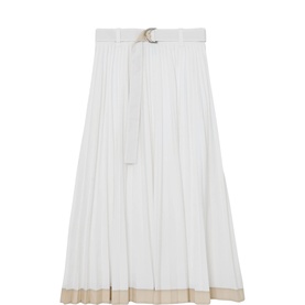 Allora Belted Pleated Skirt