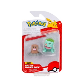 Pok&eacute;mon Battle Figure Pack featuring Diglett and Bulbasaur mini figures in blister packaging, assorted colours