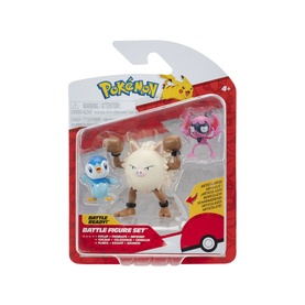 Pok&eacute;mon Battle Figure Set with three figures including Piplup, Growlithe, and Snubbull, in retail packaging