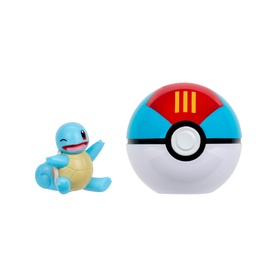 Pok&eacute;mon Clip 'N' Go toy set featuring Squirtle figure in blue with Great Ball, white and red Pok&eacute; Ball design