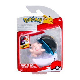 Pok&eacute;mon Clip 'N' Go toy set featuring Clefairy figure with blue and black Great Ball, in blister pack packaging