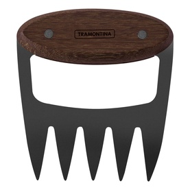 Tramontina Carver in stainless steel with dark wood handle and five-pronged meat shredding claws