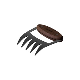 Tramontina Carver meat shredding claw with dark wood handle grip and five curved black tines, single unit shown