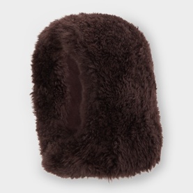 Shearling Suede Hood