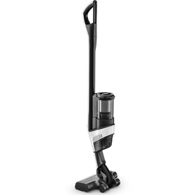 Miele Triflex HX3 Vacuum Cleaner in white and black, cordless stick design with dust canister and floor head attachment