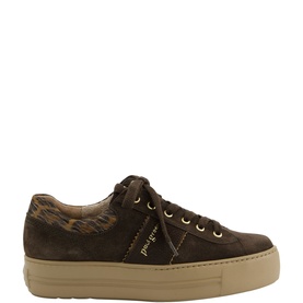 Logo Lace-Up Platform Trainers