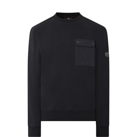 Inline Patch-Pocket Sweatshirt