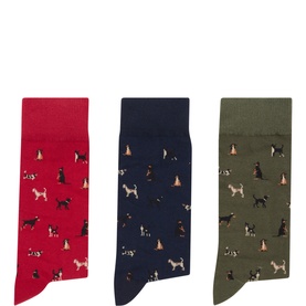 Three-Pack Dog Socks Gift Set