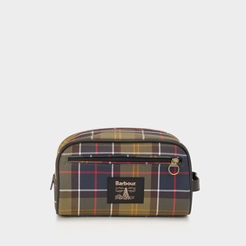 Tartan Logo Badge Wash Bag