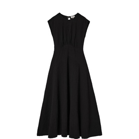 Crinkle Texture Flared Dress