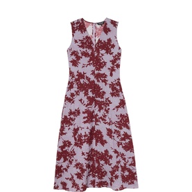 Floral Textured Flared Dress