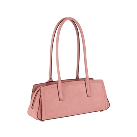 MMK Laila Tote Bag in primrose suede with dual top handles and gold-toned hardware, zip fastening, structured silhouette