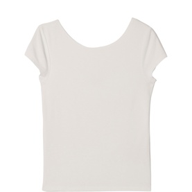 Scoop Back Solid T-Shirt