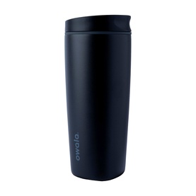 Owala SmoothSip Slider Travel Mug in Very Very Dark, 20oz matte black insulated stainless steel tumbler with slide-lock lid