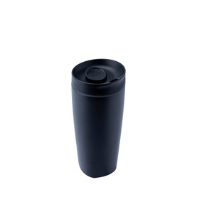 Owala SmoothSip&reg; Slider Travel Mug in Very Very Dark, 20oz matte black insulated stainless steel cup with sliding lid closure