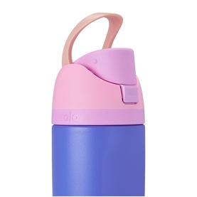 Owala FreeSip&reg; Water Bottle Wild Child 16oz in blue and pink with flip lid, carry loop, and patented FreeSip spout visible