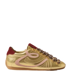 Adriano Metallic Lace-Up Trainers