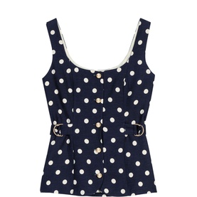 Polka Dot Peplum Top