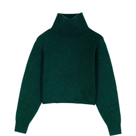 Ribbed Turtleneck Knitted Sweater