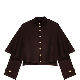 Layered Cape Knitted Cardigan