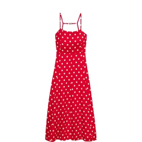Polka Dot Flared Dress