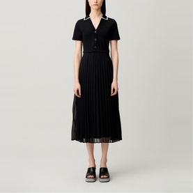 Trompe-L'&oelig;il Pleated Dress