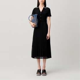 Trompe-L'&oelig;il Pleated Dress