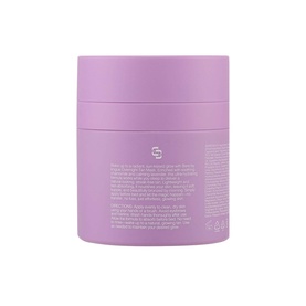 Bare by Vogue Overnight Tan Mask in lilac pot, back view showing product details and ingredient information on label.