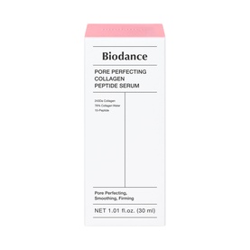 Biodance Pore Perfecting Collagen Peptide Serum, 30ml box with pink and white packaging