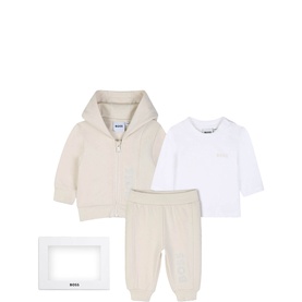 Logo Tracksuit & T-Shirt Three-Piece Set