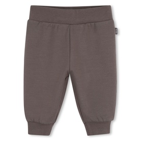 Boss Kids Baby green jogger trousers with elasticated waistband and ribbed cuffs, part of a 3-piece set