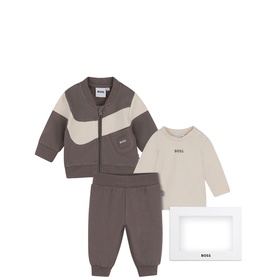 Logo Tracksuit & T-Shirt Three-Piece Set