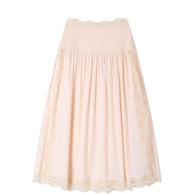 Embellished Slit Skirt