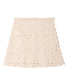 Beaded Crochet Mini Skirt