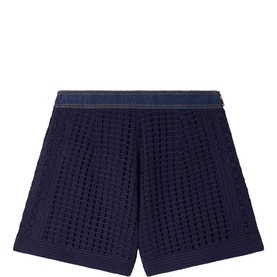 High-Rise Crochet Shorts