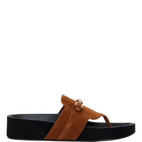 Suede Buckle Sandals
