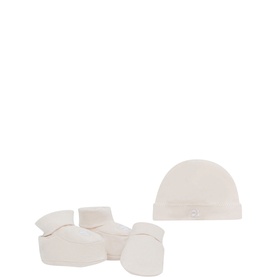 Nox Embroidered Logo Hat, Booties, & Mittens Three-Piece Gift Set