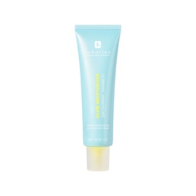 Erborian Glow Moisturiser day cream in light blue tube with yellow cap, facial moisturiser
