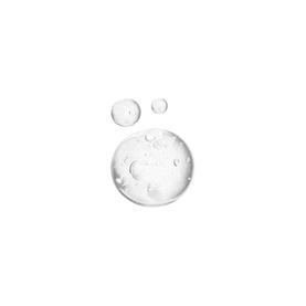 Erborian Water Serum clear gel texture swatch with bubbles, showing lightweight water-like consistency