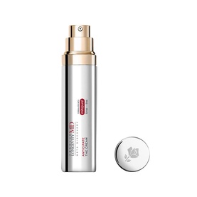 Lanc&ocirc;me Absolue Longevity Anticipate Cream in a silver pump dispenser bottle with gold cap shown separately beside it.
