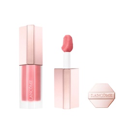 Lanc&ocirc;me lip gloss in shade 21 Blushing Blanket, sheer pink formula shown with open wand applicator and rose gold cap