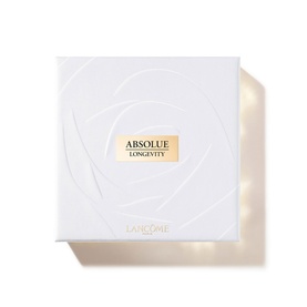 Lanc&ocirc;me Absolue Longevity skincare set in white embossed gift box with gold logo detail